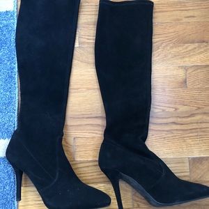 Stuart Weitzman Black suede Benefit boot
